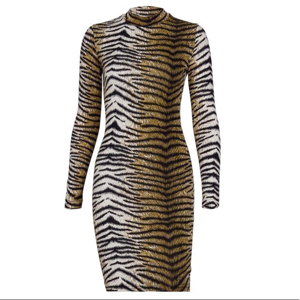 Women Animal Print Mini Dress